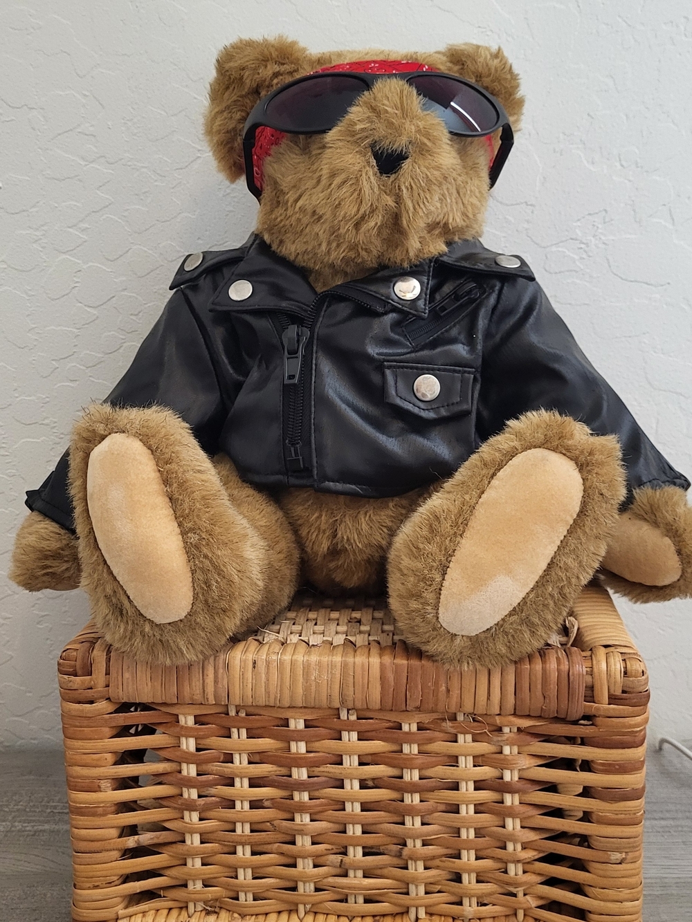 Vermont Teddy Bear 16" Plush "Biker Bear"